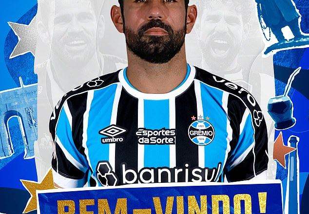 Former Chelsea and Wolves striker Diego Costa joins Gremio on a free transfer as veteran stays in Brazil after short spell with Botafogo
