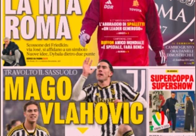 'The FIRED ONE': Italian papers mark Jose Mourinho's Roma sacking with 'the capital in shock' at dismissal of coach who 'wrote an unforgettable story' by guiding the club to two European finals